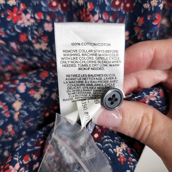 EXPRESS BUTTON FRONT FLORAL SHIRT - Picture 5 of 5